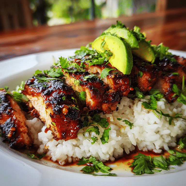 BBQ Grilled Chicken And Rice – The Ultimate One-Pot Summer Meal 8 BBQ Grilled Chicken and Rice Bowl with Avocado