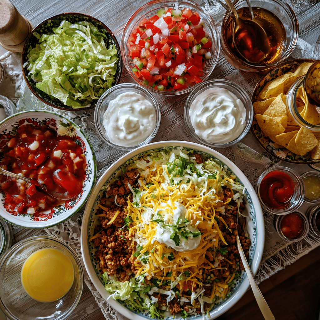High Protein Cottage Cheese Taco Bowl – The Ultimate Feel-Good Meal Idea 10 Family taco night with high protein cottage cheese taco bowls