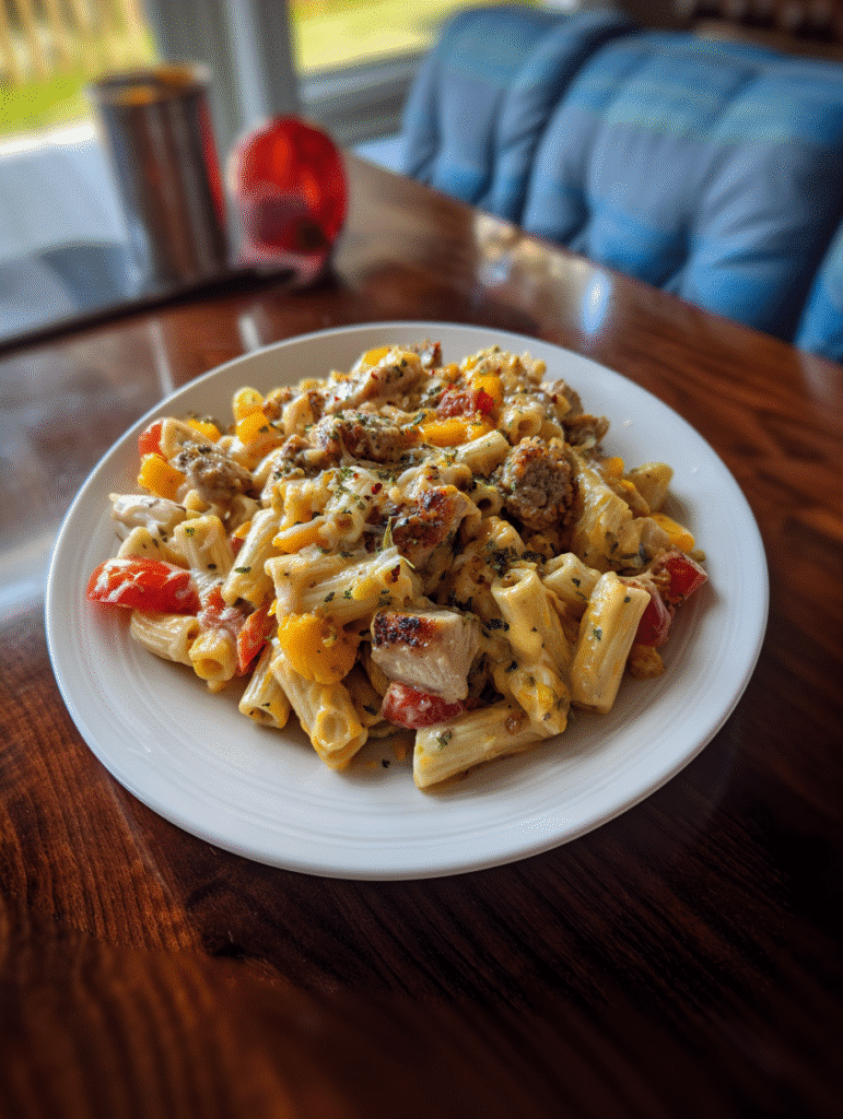 One-Pot Smoky Cheddar Ranch Chicken & Sausage Pasta – The Ultimate Comfort Food Delight 8 One-Pot Smoky Cheddar Ranch Chicken & Sausage Pasta