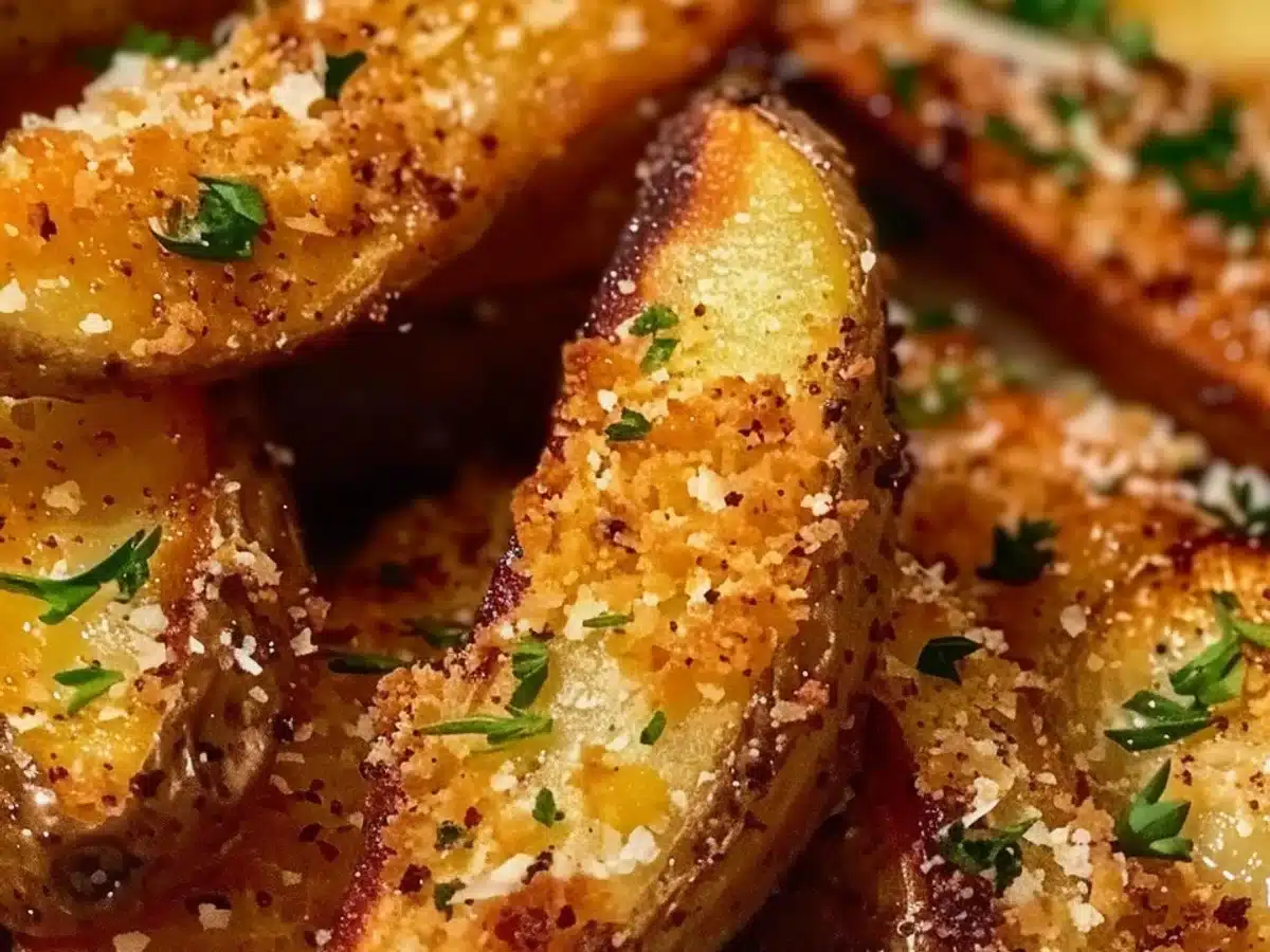 Make Crispy Garlic Parmesan Potato Wedges Effortlessly!