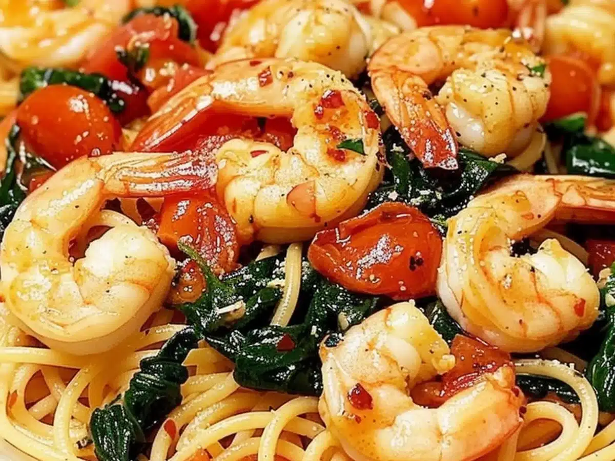Flavorful Tomato Spinach Shrimp Pasta Recipe You’ll Love!