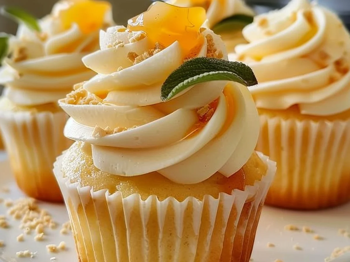 Honey Peach Cream Cheese Cupcakes That Delight Your Tastebuds!
