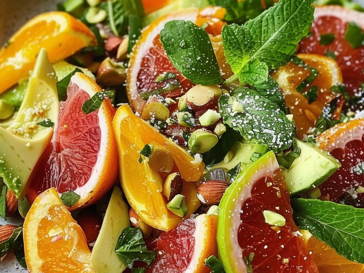 Citrus Avocado Salad with Pistachios and Mint Delights!