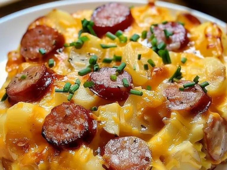 Kielbasa Sausage Cheesy Potato Casserole That Delights! 2 recipe 1751812786799