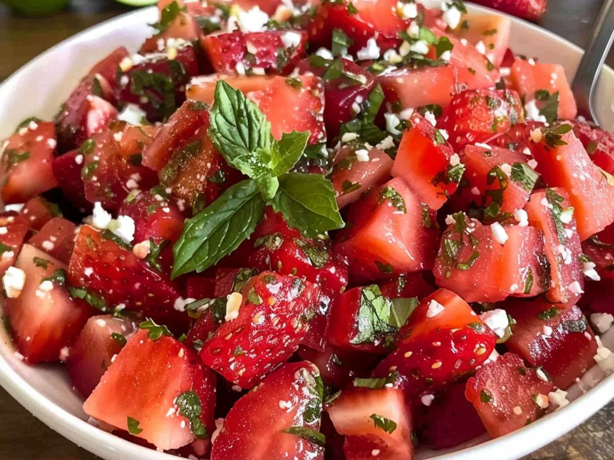 Watermelon Strawberry Salad: A Refreshing Summer Delight!