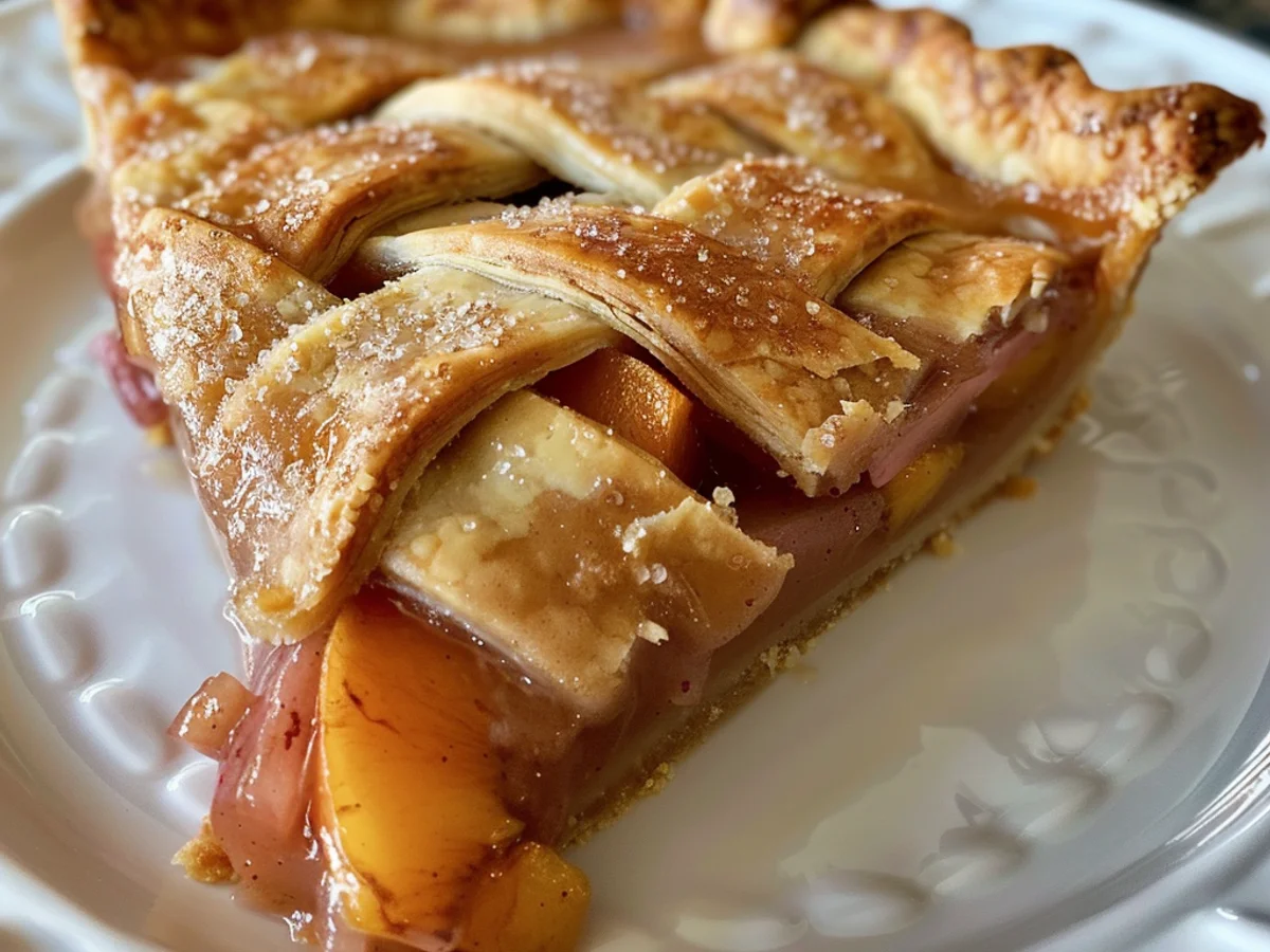 Homemade Peach Rhubarb Pie Recipe to Delight Your Summer!