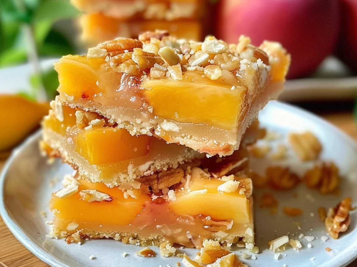 Heavenly Summer Peach Bars That Melt in Your Mouth!