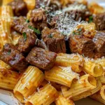 Cajun Steak Tips in Cheesy Rigatoni Parmesan Sauce Delight! 2 recipe 1754577881672