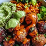 Barbecue Meatball Bowls With Avocado Goddess Sauce Delight! 2 recipe 1755024171077