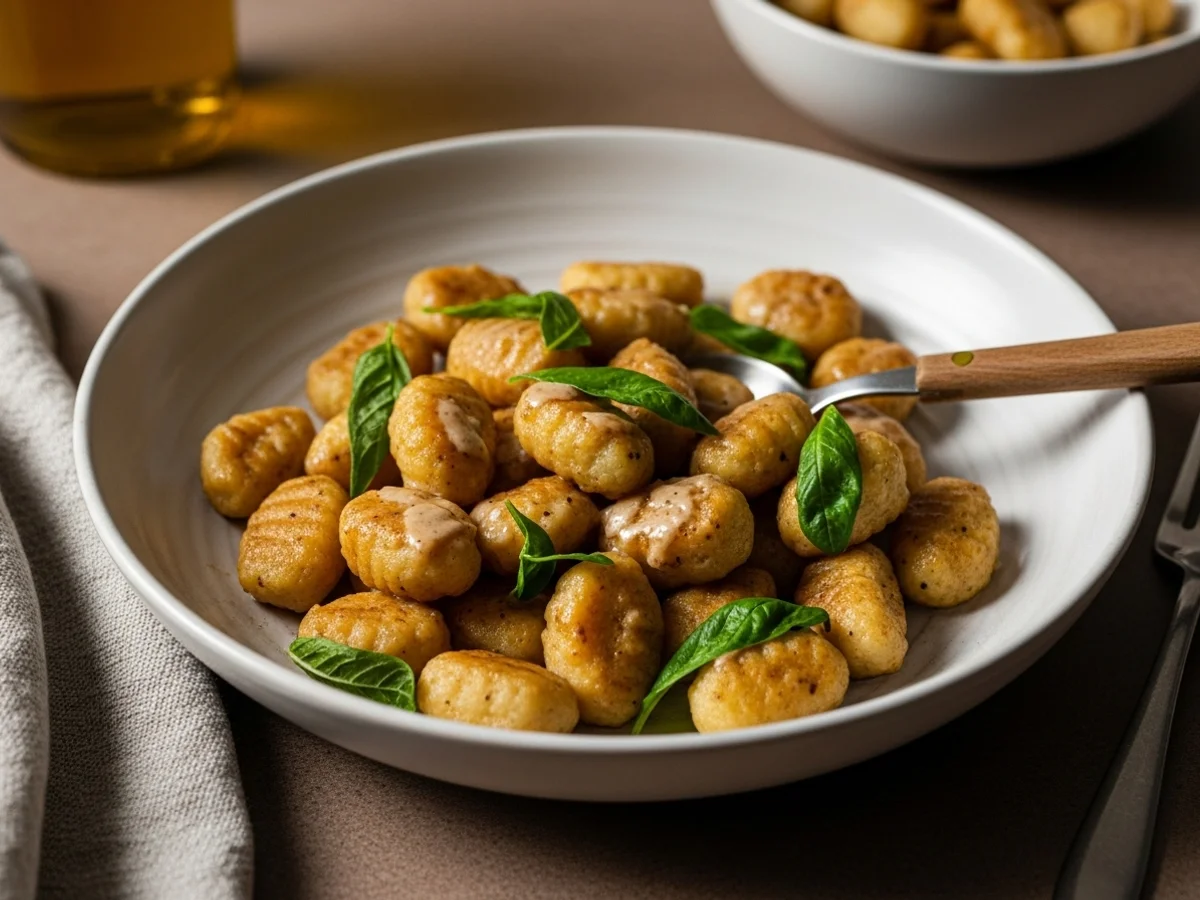 Pumpkin Sage Gnocchi in Brown Butter Sauce Awaits You!