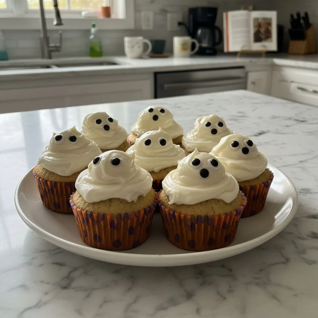 Spooky Halloween Ghost Cupcakes: Fun & Simple Treats