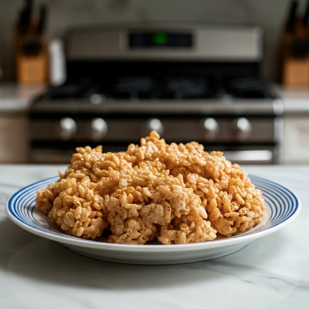 Sweet & Salty Muddy Buddy Rice Krispies Bars 4 Recipe image