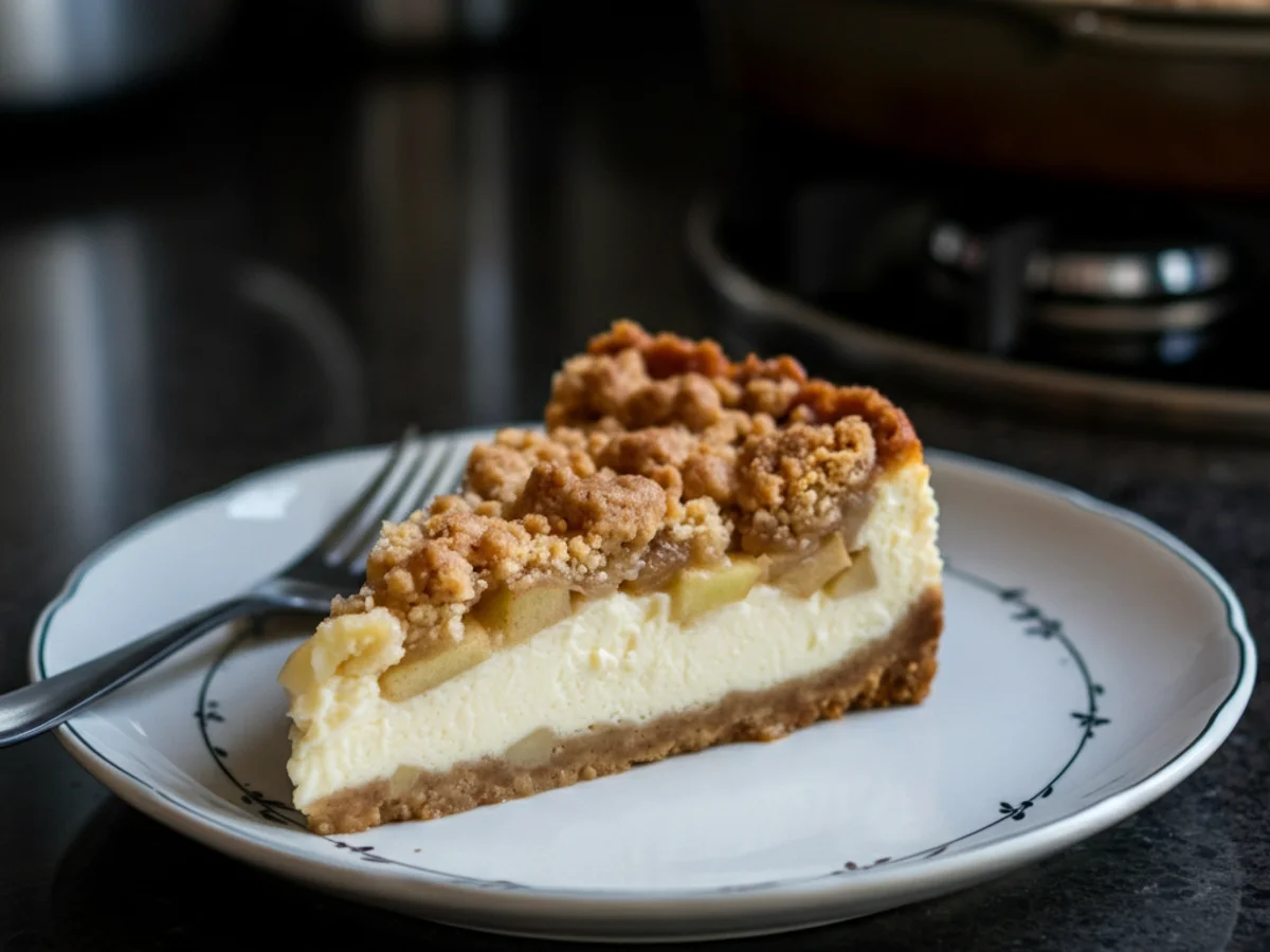 Creamy Apple Crumble Cheesecake That Will Delight You!