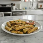 air fryer parmesan zucchini fries featured