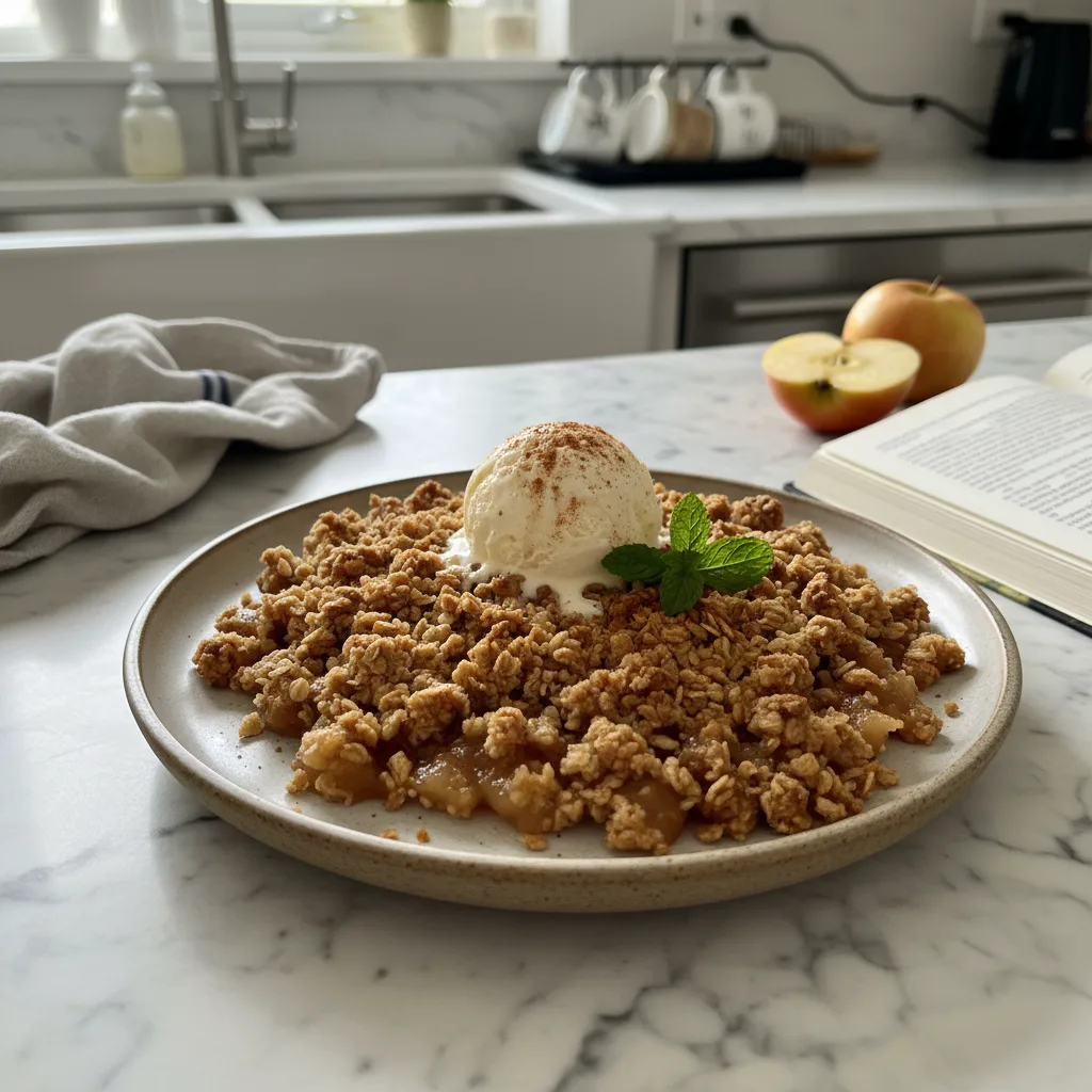 Rustic Apple Crumble with Brown Sugar Topping