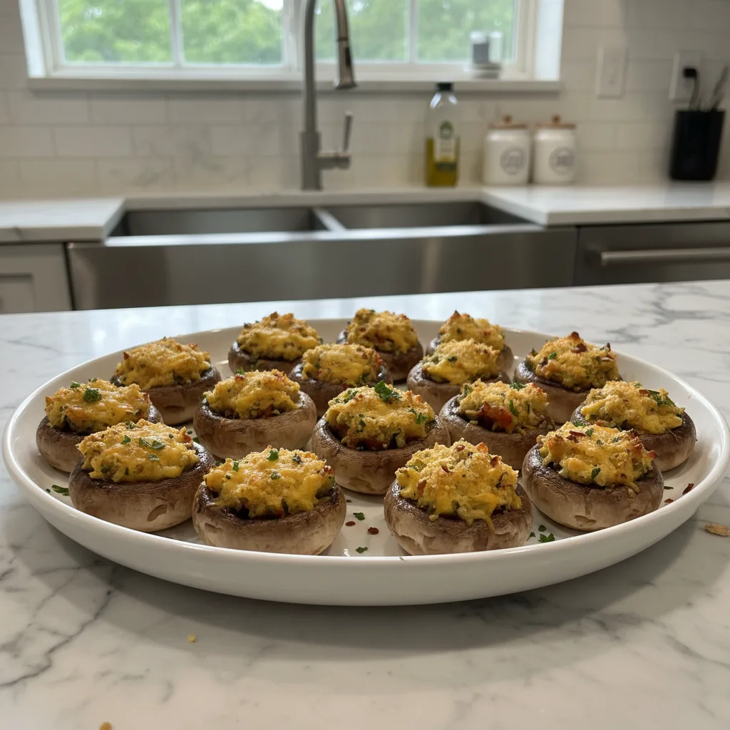 Simple Cheesy Stuffed Mushrooms Recipe