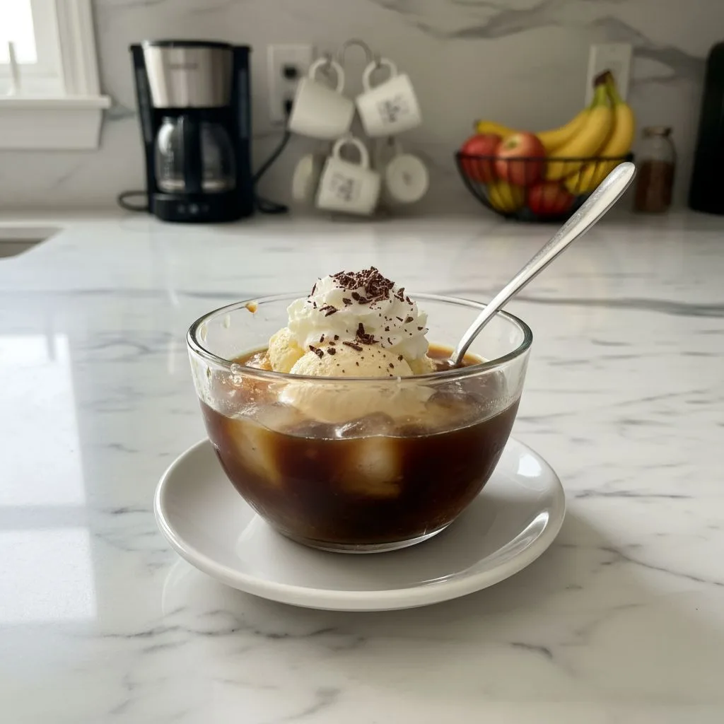Rich Coffee With Ice Cream: Afternoon Treat
