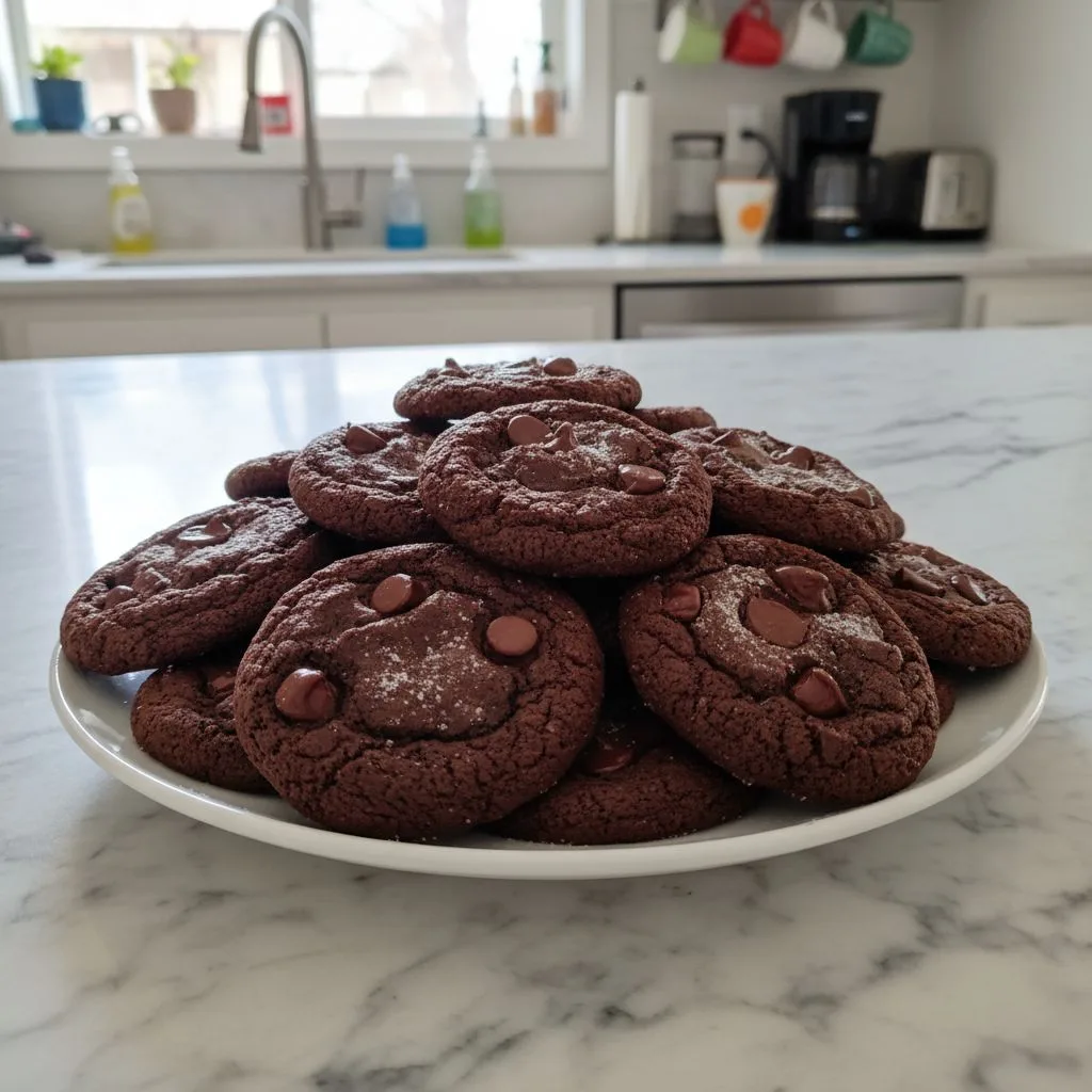 Rich Double Chocolate Cookies: A Fudgy Delight