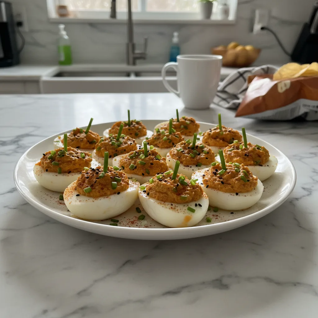 Easy Peel Pumpkin Patch Deviled Eggs: A Fall Favorite