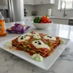 ghostly lasagna spooky halloween dinner idea featured