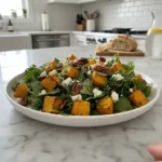 roasted butternut squash salad with feta and pecan featured