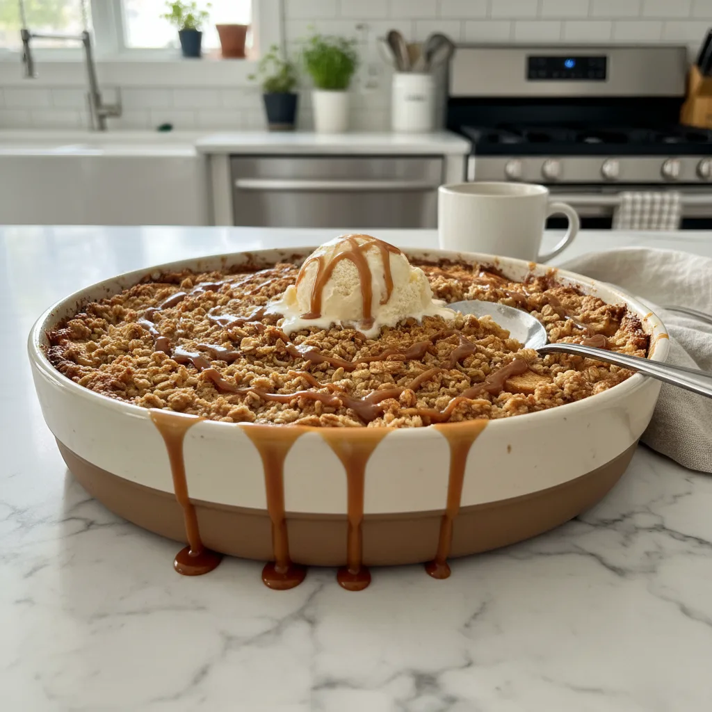 Crispy Salted Caramel Apple Crisp: My Autumn Treat 4 Recipe image
