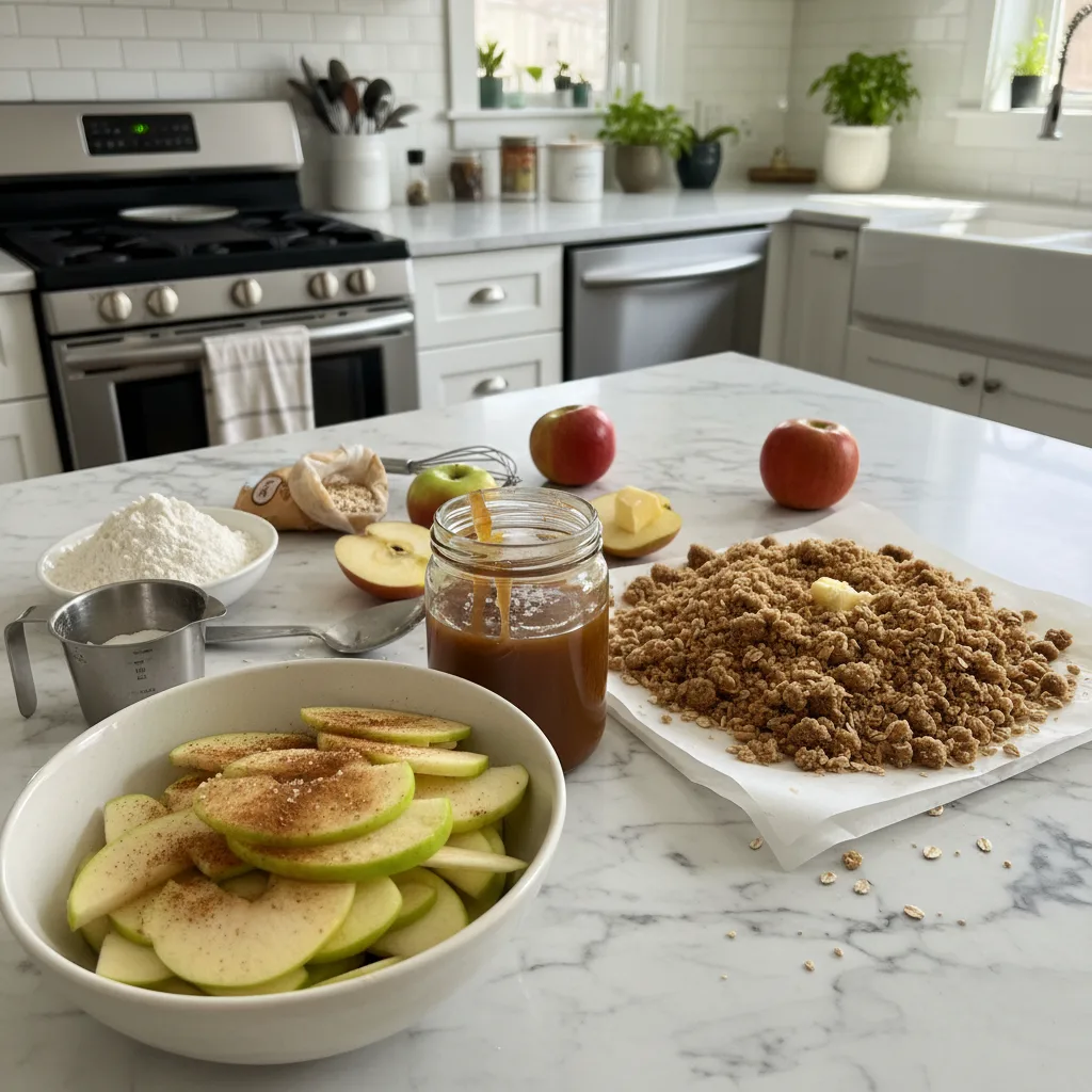 Crispy Salted Caramel Apple Crisp: My Autumn Treat 5 Recipe image