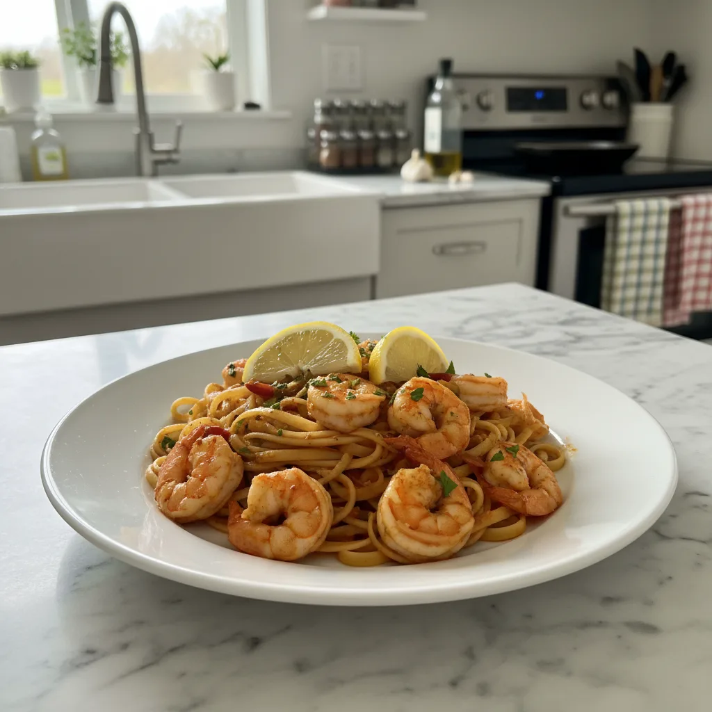 Spicy Shrimp Scampi with Linguine: My Zesty Kitchen Tale