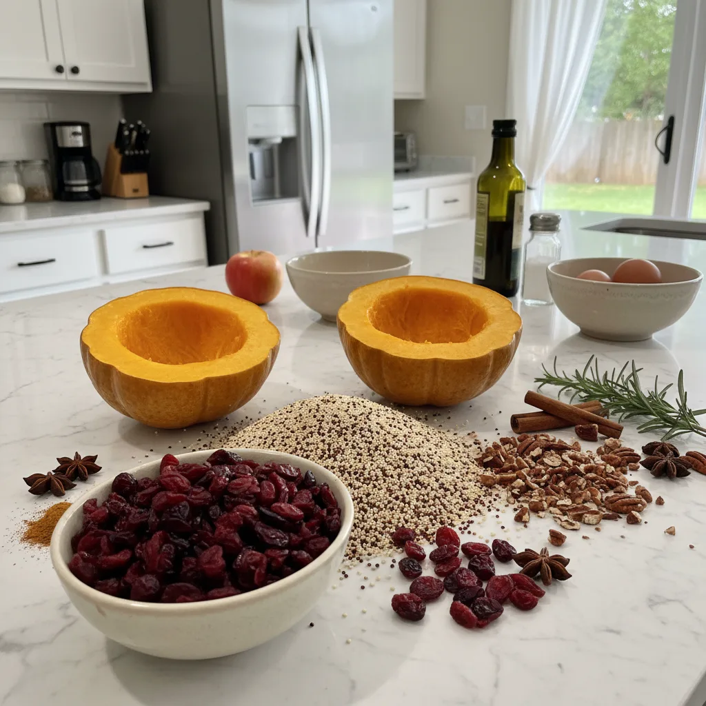Hearty Stuffed Acorn Squash with Quinoa & Spiced Pecans 5 Recipe image