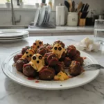 tasty spooky cheese meatballs featured