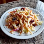 apple cranberry coleslaw recipe featured