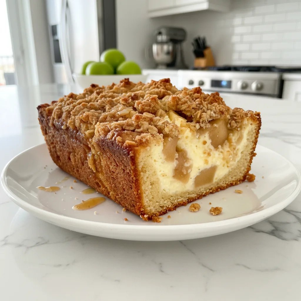 Creamy Apple Crisp Cheesecake Bread: Easy Homemade Dessert