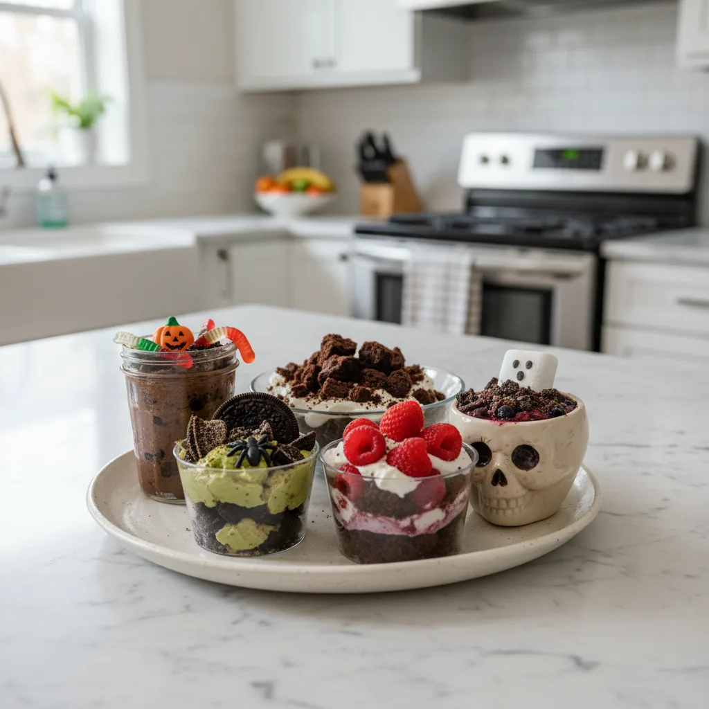 Halloween Dirt Cups: Oreo, GF, Pudding-Free & More Fun 4 Recipe image