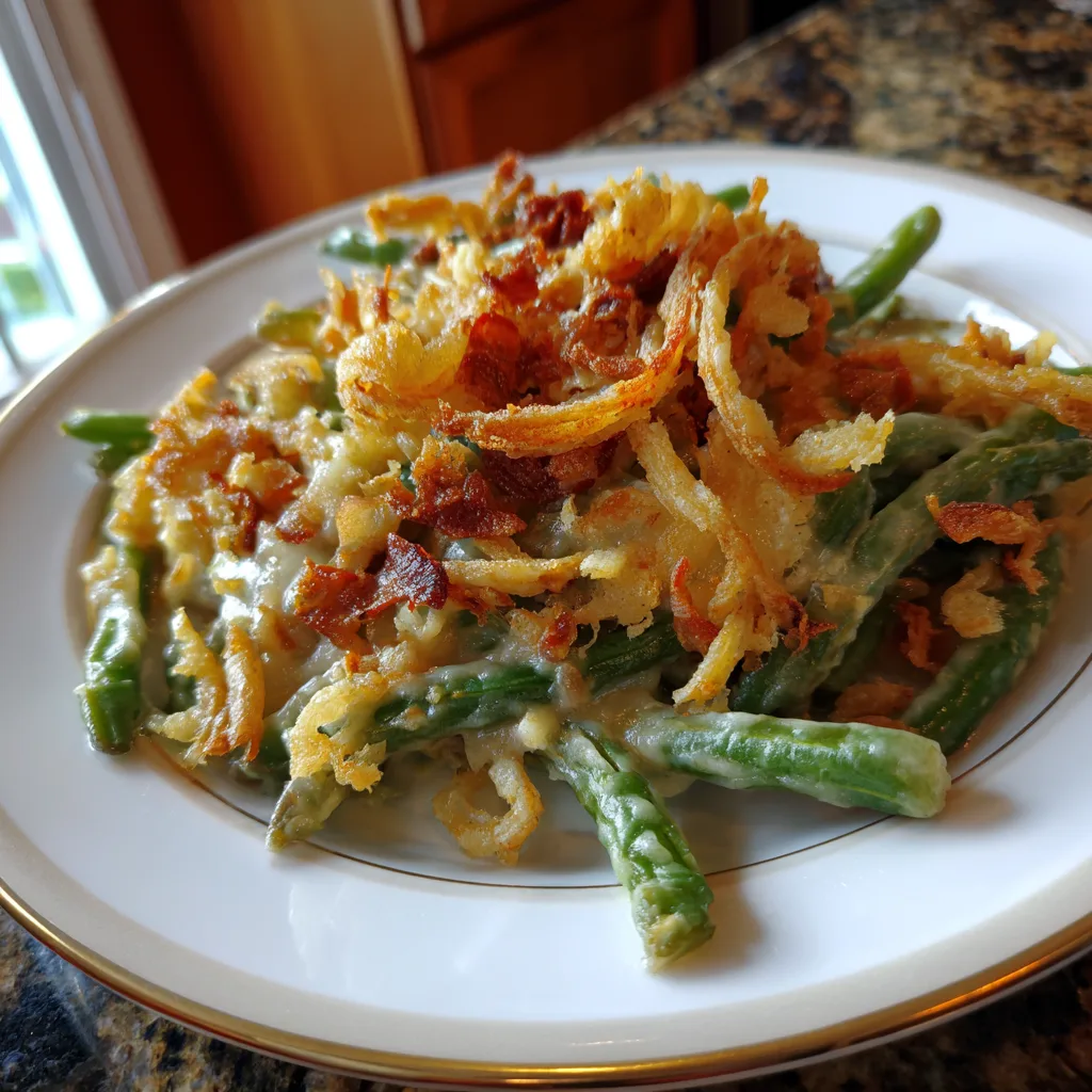 Homestyle Southern Green Bean Casserole for Thanksgiving 4 Recipe image