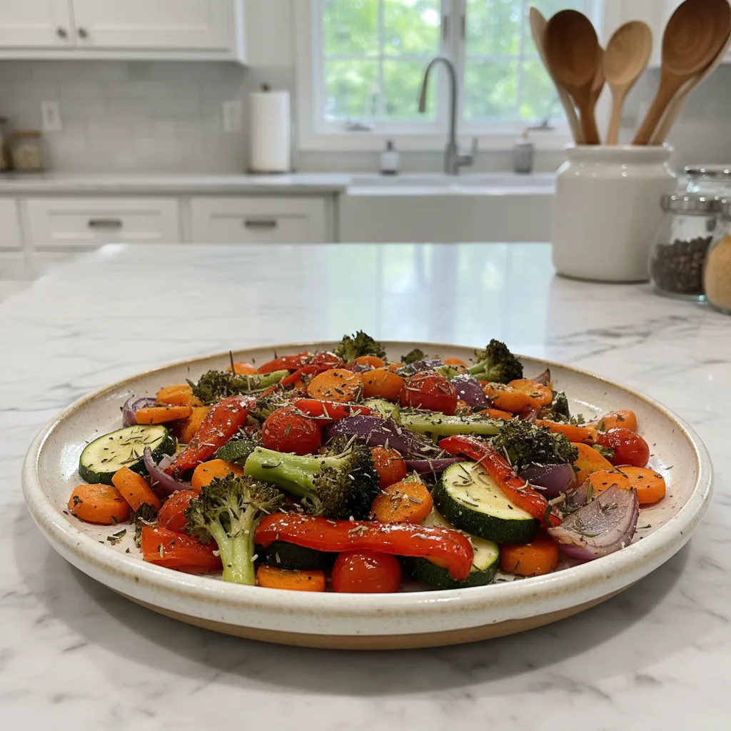 Crispy Oven-Roasted Mixed Vegetables with Fresh Herbs 4 Recipe image