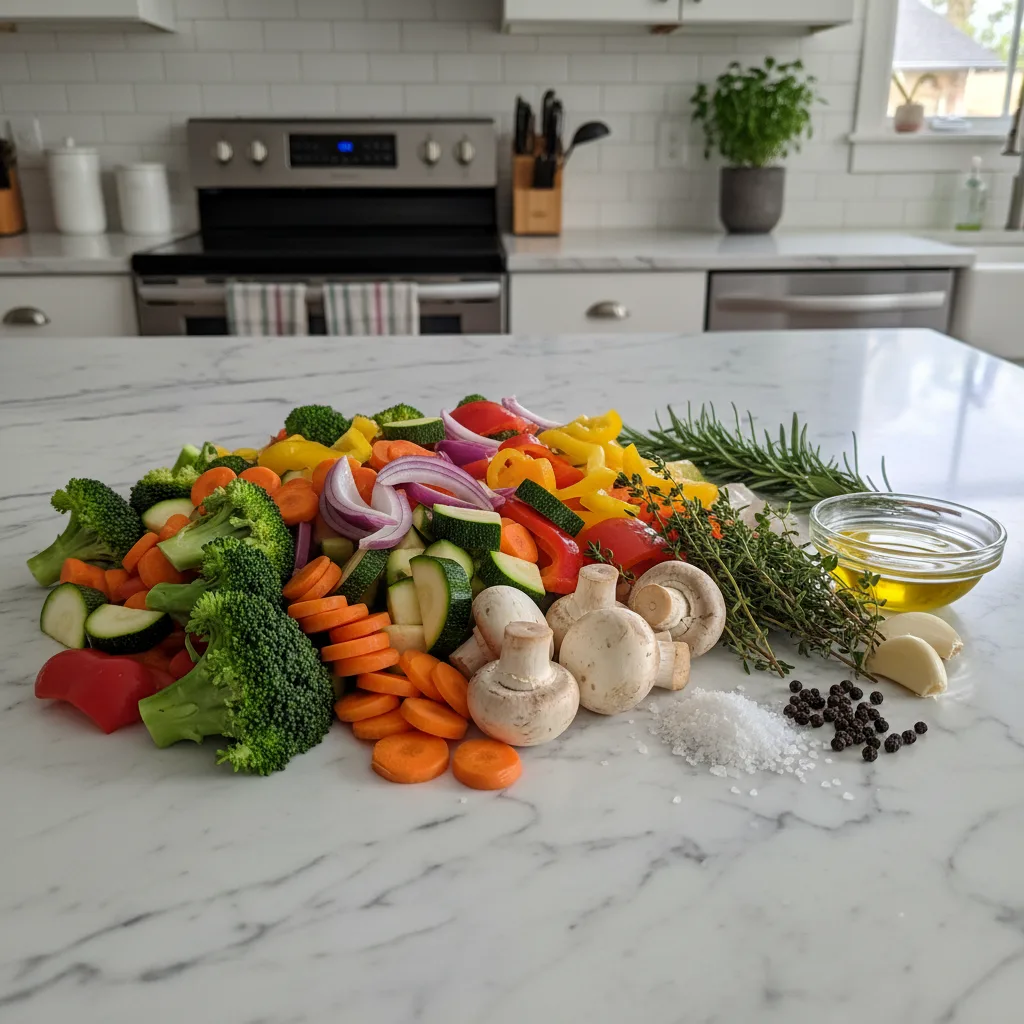 Crispy Oven-Roasted Mixed Vegetables with Fresh Herbs 5 Recipe image