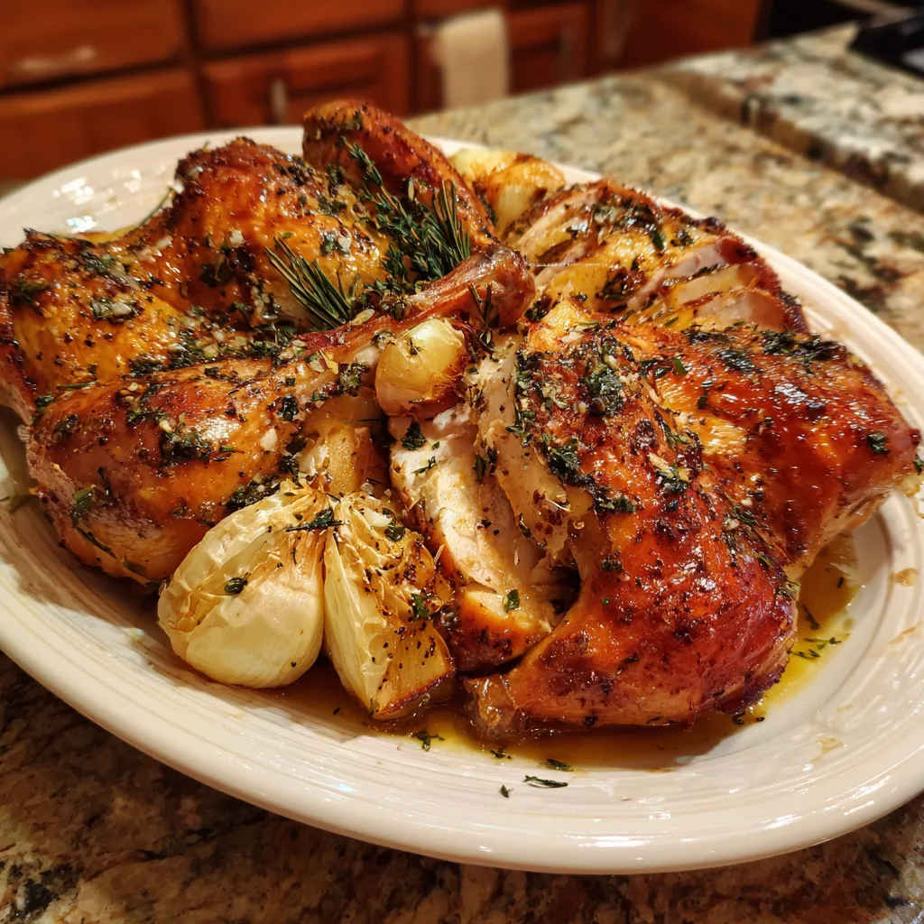 Spatchcock Turkey with Garlic Butter: Crispy, Juicy Feast