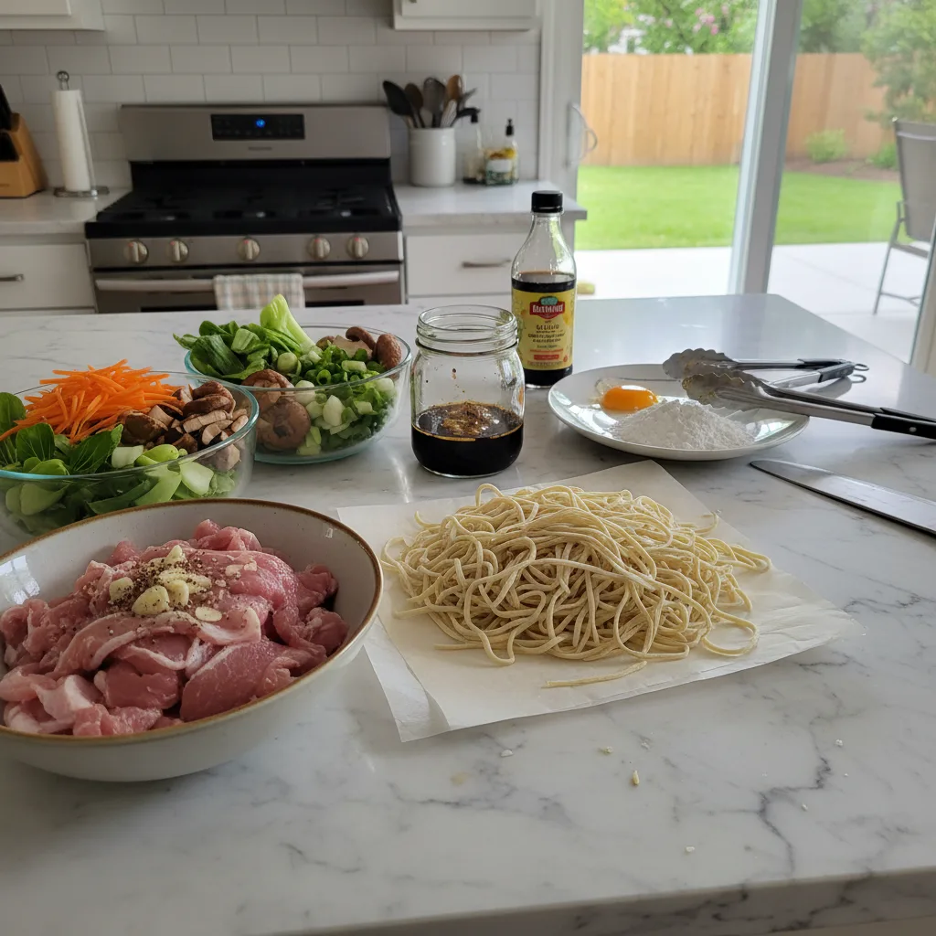 Hearty Pork and Vegetable Lo Mein: A Weeknight Favorite 5 Recipe image