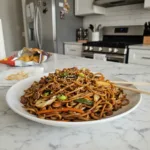 Hearty Pork and Vegetable Lo Mein: A Weeknight Favorite 6 pork and vegetable lo mein featured