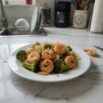 shrimp and broccoli ginger stir fry featured