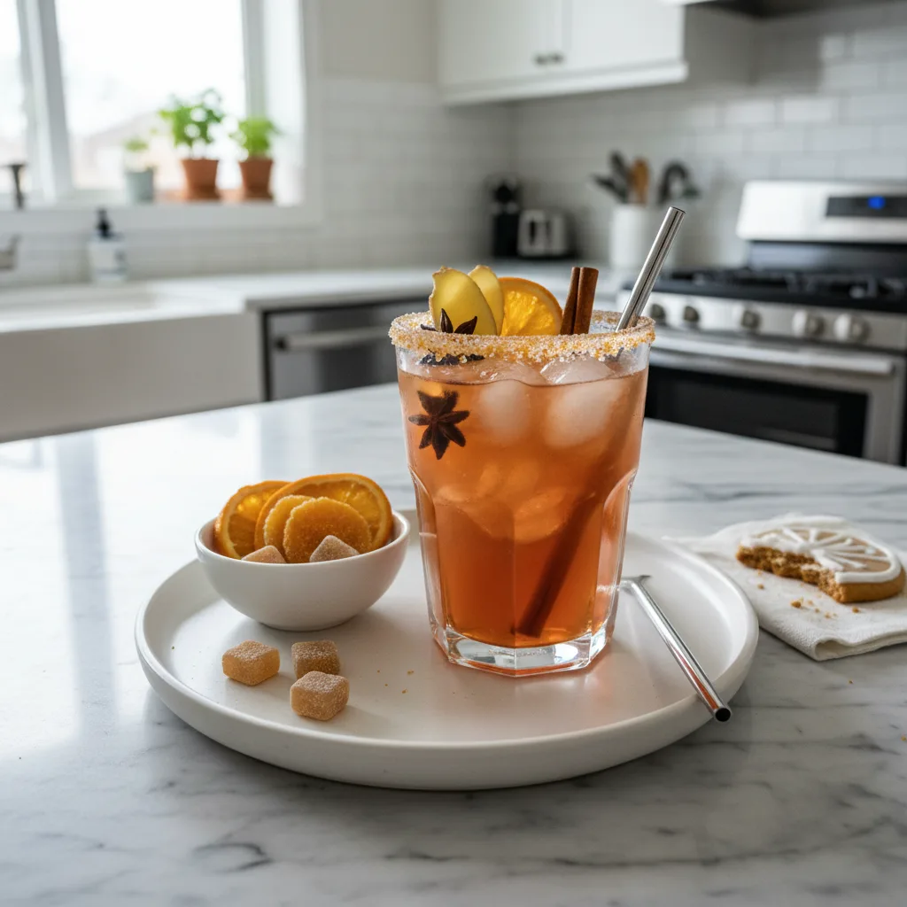 Spiced Orange Ginger Holiday Mocktail: Zesty & Warming