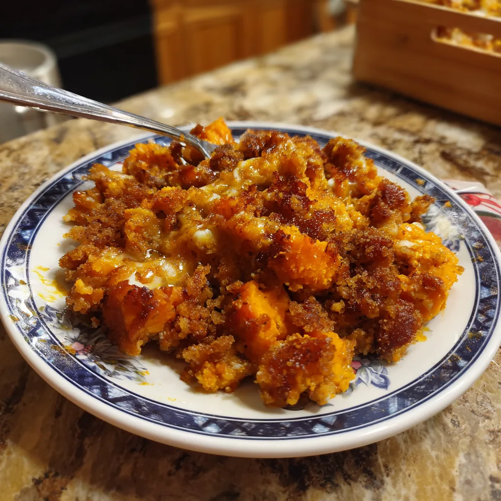 Homestyle Sweet Potato Casserole with Pecan Crunch 5 Recipe image