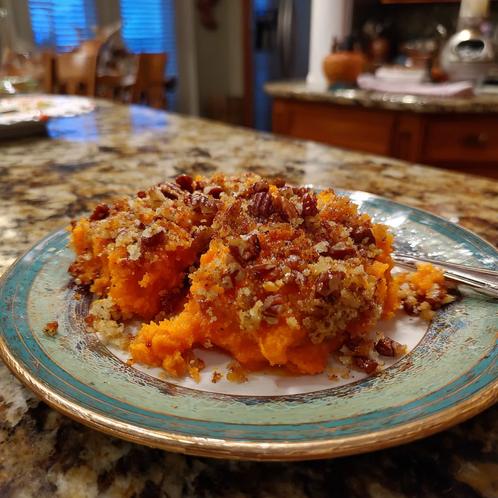 Sweet Potato Casserole, Velvety with Butter Pecan Crumble 5 Recipe image