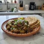 tender mexican style chile verde beef stew featured
