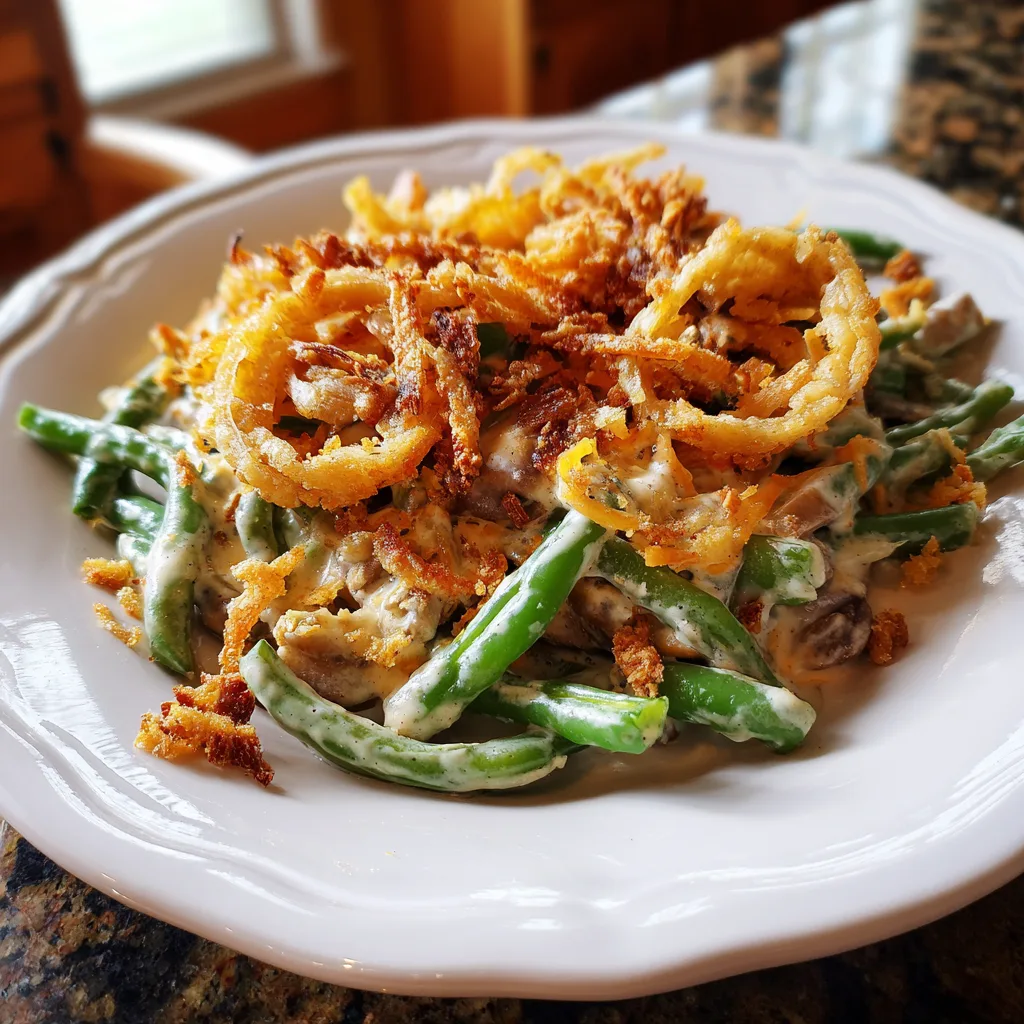 Homestyle Green Bean Casserole, Creamy & Crispy 4 Recipe image