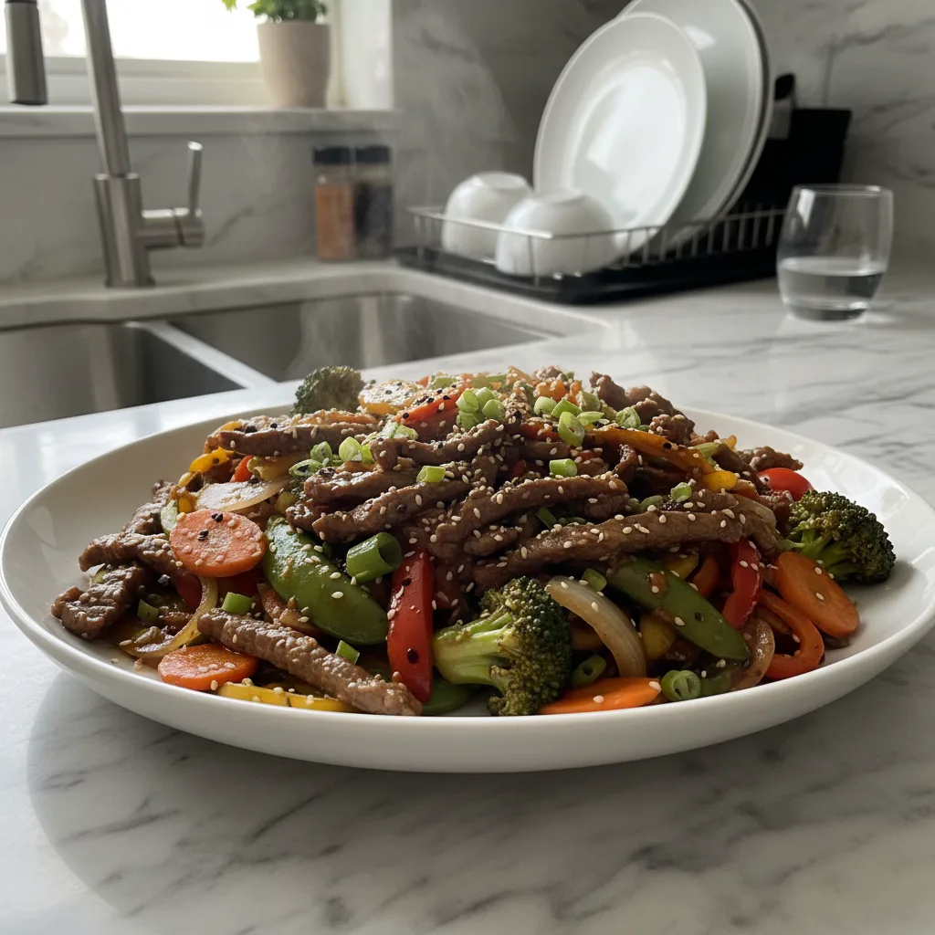 30 minute beef stir fry with vegetables quick pe featured