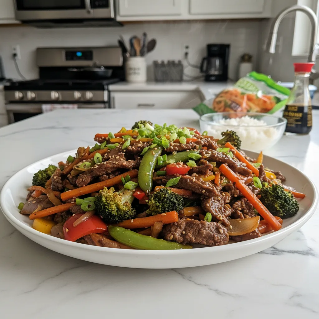 Quick 30-Minute Beef Stir Fry with Vegetables 4 Recipe image