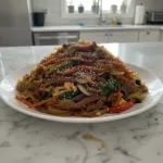 authentic korean japchae noodles recipe featured