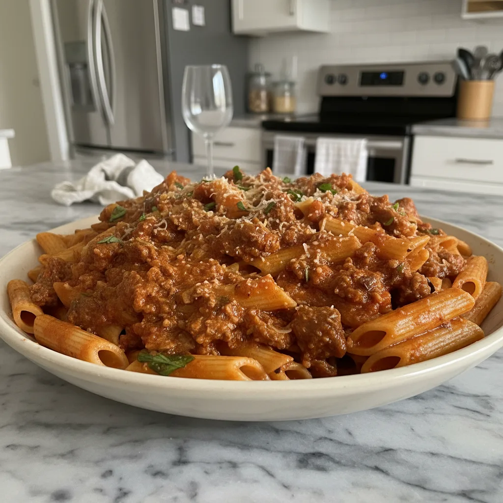 beef pasta recipe in tomato sauce beef ragu pasta featured