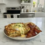 Hearty Breakfast Casserole: Eggs Benedict Style 6 breakfast casserole eggs benedict style featured